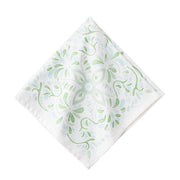 Inspired by the intricately painted tiles we found on an escapade to the Iberian Coast and featuring a palette of soft sage and sky-blue hues, this napkin will be a welcome addition to any tablescape.