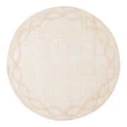 Inspired by the formal gardens of Paris, our Tuileries Garden placemat encircles your place setting with a delicate appliqued border. The soft and airy weave of our Natural mat is casual and fresh.