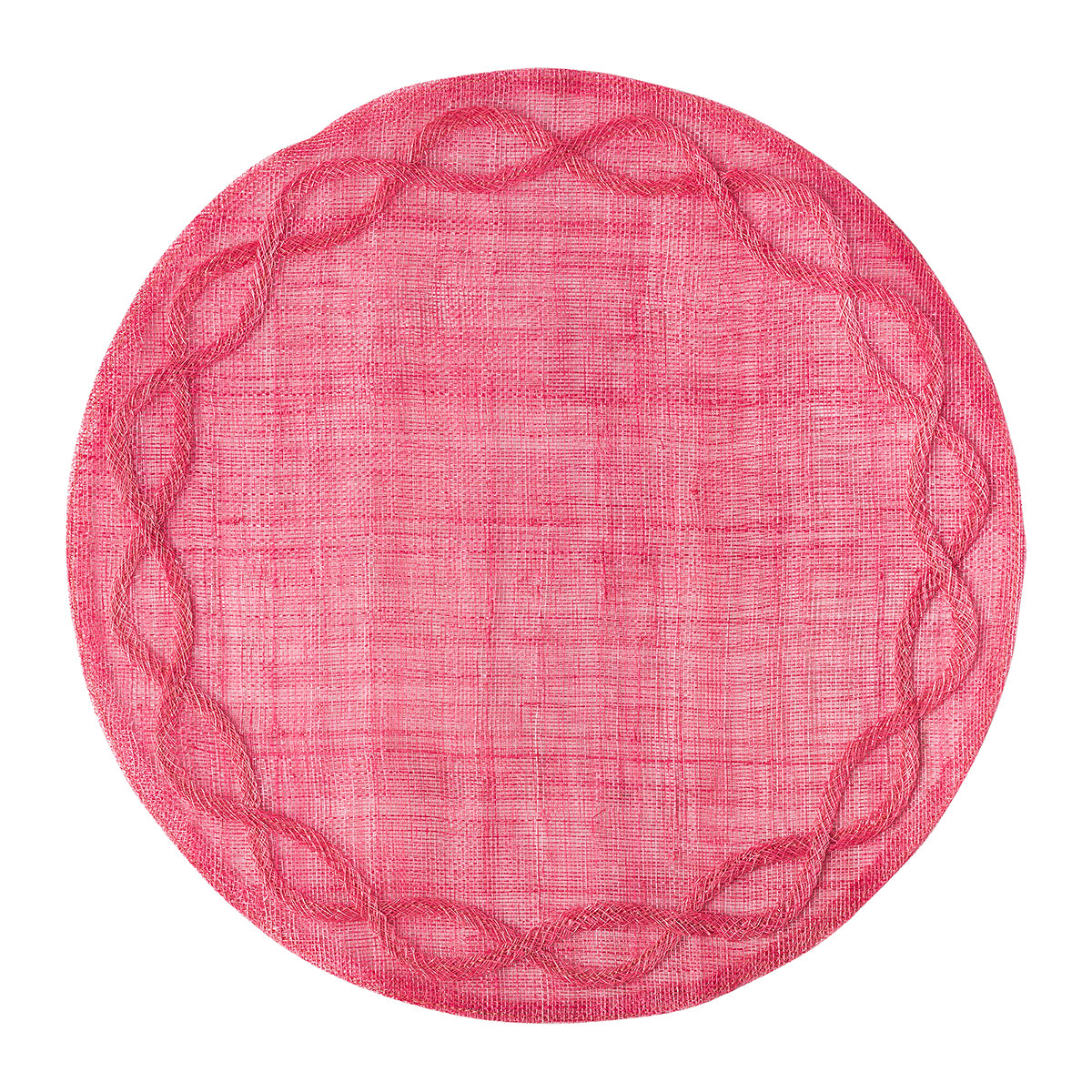 In a deep, magnified blush, our French-inspired, soft filigree placemat is sure to impress your guests. It's truly a work of master workmanship with encircled weave pattern and a lovely backdrop to frame your place settings.