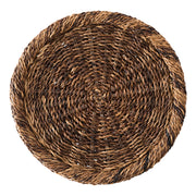 Tightly hand-woven rustic fibers create a rustically handsome charger that makes a quiet statement.