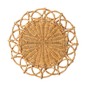 Made of natural hand-woven rattan, this neutral and seasonless natural-colored placemat will bring instant texture to any table setting. Use as the foundation for your family dinner or an al fresco afternoon luncheon!