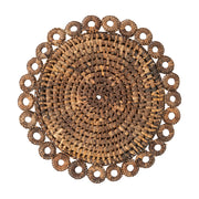 Equal parts rustic and refined, this hand-woven placemat delivers a naturally beautiful and richly textural element to table settings of all sorts - from mountain chalet to a barbecue under bistro lights. 