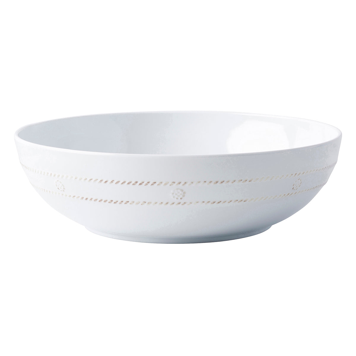 From our Al Fresco Collection- Trimmed with our simple thread and adorned with a sprinkling of berries, this serving bowl is a masterful and durable addition to the pantry of any adventurous entertainer.