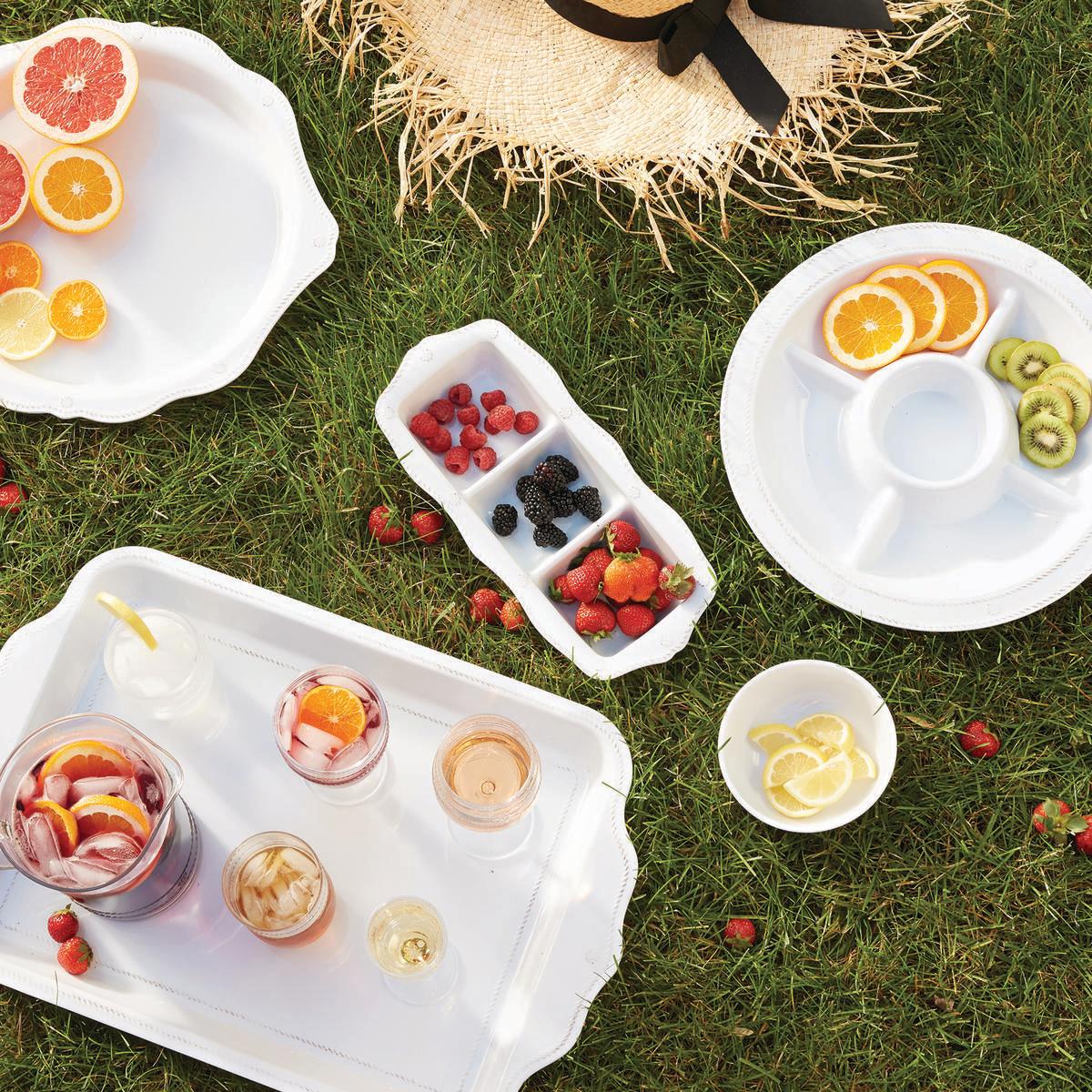Berry & Thread Melamine 15 in Crudité Platter - Whitewash – Juliska