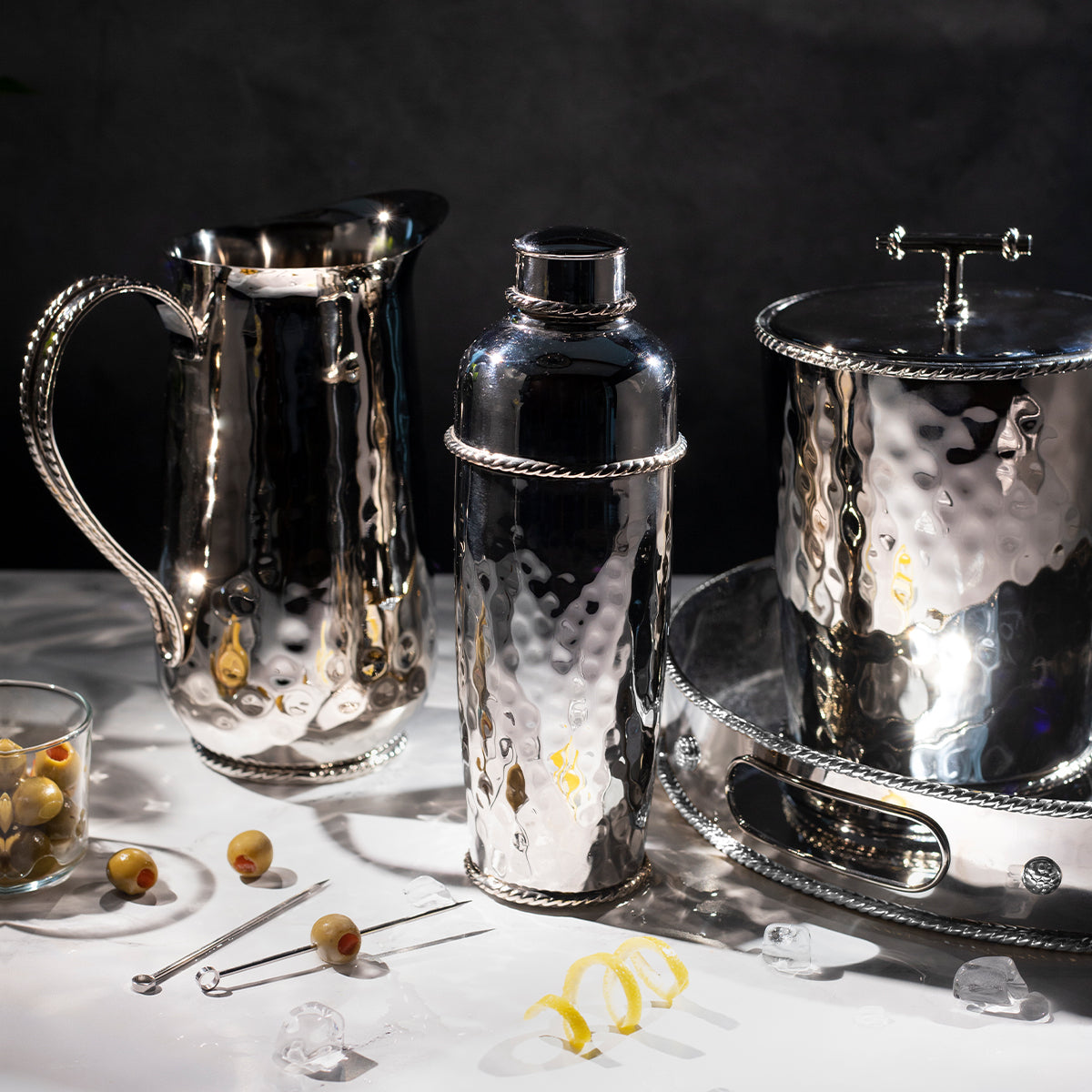 Barski Glass Ice Bucket/Wine Cooler -8H-w/ 2 handles-Clear- Made in Europe Barski Glass Ice Bucket/Wine Cooler -8H-w/ 2 handles-Clear- Made in Europe