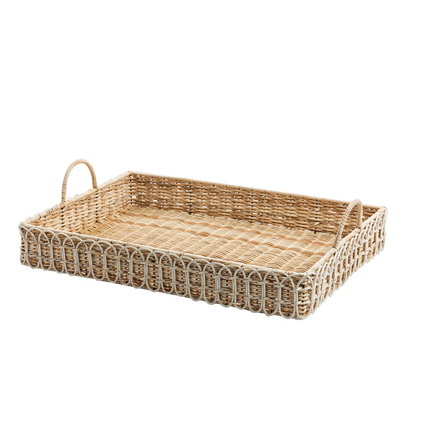 Provence Rattan 22.5 in Rectangular Tray - Whitewash – Juliska