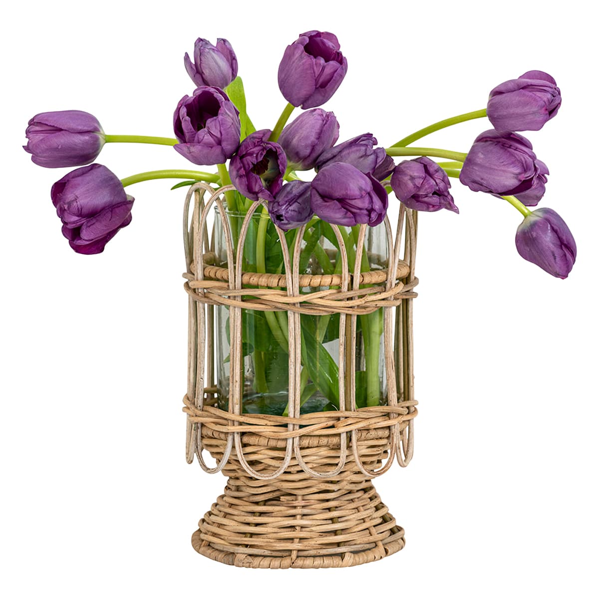 Provence Rattan Hurricane - Whitewash - Medium | Juliska