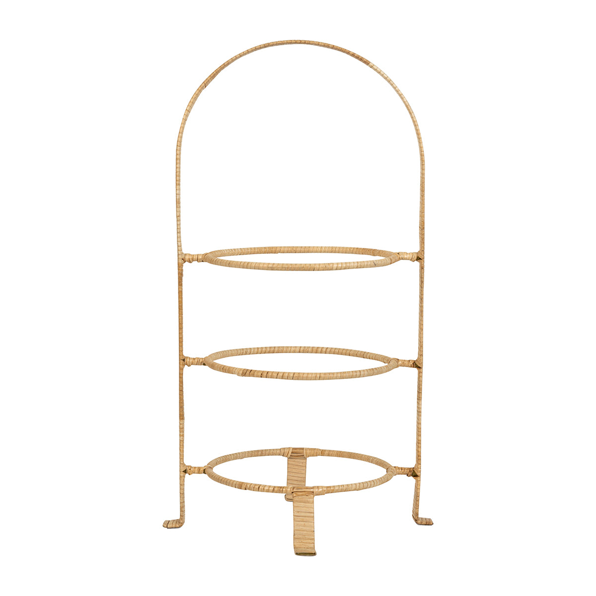 A staple piece for entertaining, this three-tiered plate server in rattan makes the most of any tablescape or buffet with stylish functionality. Fabulous for everything from upscale brunch to casual barbecue, this versatile piece is neutral, textural, and effortlessly elegant, every time. Pairs with all Juliska dinner plates.  